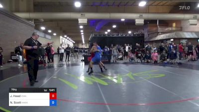 78 kg Quarters - Justin Head, Iowa vs Naluokekai Scott, Hawaii