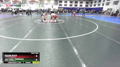 133 lbs Champ. Round 3 - Matthew Terrence, Doane University vs Adonis Boyd, Cumberlands (Ky.)