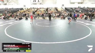 106 lbs Cons. Round 1 - Marco Provenzano, Fairport Youth Wrestling vs Brayden Blair, Journeymen Wrestling Club