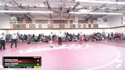 157 lbs Champ. Round 2 - Ryan Cramer, Cuesta College vs Ammar Khan, Sacramento City College