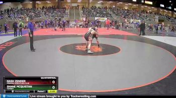 105 lbs Quarterfinal - Nash Zender, Piranha Wrestling Club vs Shane McQuistan, Tombey