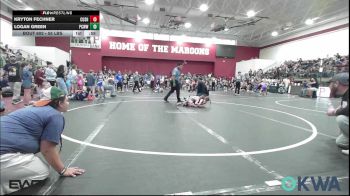 55 lbs Quarterfinal - Kryton Fechner, Cushing vs Logan Green, Ponca City Wildcat Wrestling