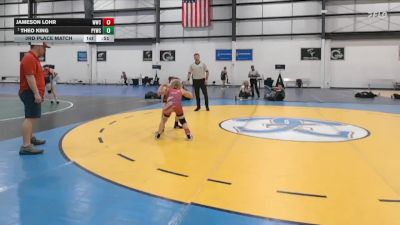 75 lbs 3rd Place Match - Jameson Lohr, Williamsburg Wrestling Club vs Theo King, Powhatan Youth Wrestling Club