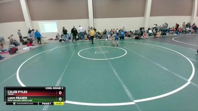 74 lbs Cons. Round 2 - Caleb Pyles, Texas vs Liam Fraser, High Ground Wrestling