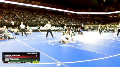 144 Class 1 lbs Champ. Round 1 - Kameron Perry, Brookfield vs Gabe Dunaway, Priory