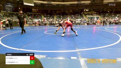 100 lbs Consi Of 8 #1 - Declan Keller, Dodge City Wrestling Academy vs Jacob Sutphin, King Select