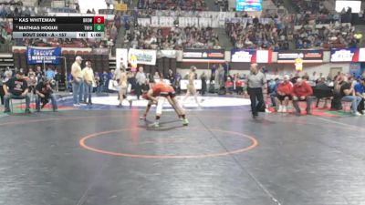 A - 157 lbs Champ. Round 1 - Kas Whiteman, Browning vs Mathias Hogue, Three Forks/Ennis