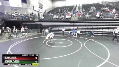 178 lbs Cons. Round 3 - Blake Hoeg, Tooele High School vs Gabriel Flores, Bonneville High School