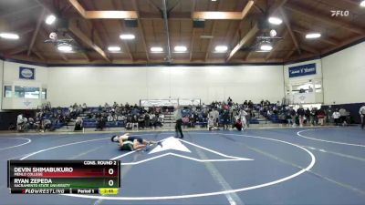 149 lbs Cons. Round 2 - Devin Shimabukuro, Menlo College vs Ryan Zepeda, Sacramento State University