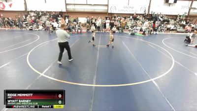 42 lbs Cons. Round 2 - Wyatt Barney, Payson Lions Wrestling Club vs Ridge Memmott, JWC