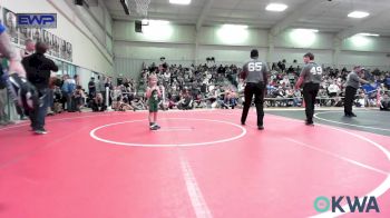 43 lbs Quarterfinal - Tucker Hawkins, Checotah Matcats vs Colton Cross, Brushy Wrestling Club