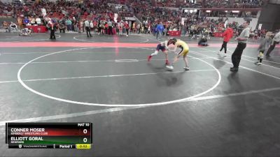 95 lbs Champ. Round 2 - Conner Moser, Kimberly Wrestling Club vs Elliott Goral, Denmark