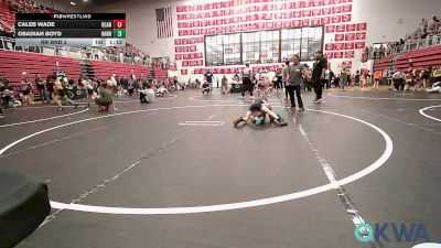 52 lbs Rr Rnd 3 - Caleb Wade, Blanchard Wrestling Club vs Obadiah Boyd, Harrah Little League Wrestling