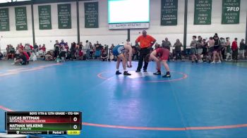 172-184 lbs Quarterfinal - Lucas Bittman, Relentless Training Center vs Nathan Wilkens, Natural Athlete