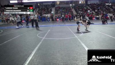 52 lbs Quarterfinal - Landon Young, SC Punisher vs Preston Brammer, Slyfox