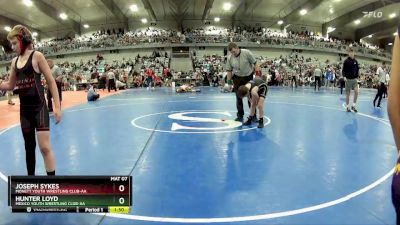 95 lbs Quarterfinal - Joseph Sykes, Monett Youth Wrestling Club-AA vs Hunter Loyd, Mexico Youth Wrestling Club-AA