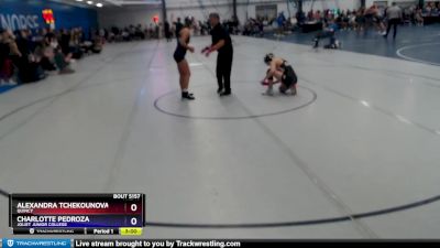 117 lbs Cons. Round 1 - Charlotte Pedroza, Joliet Junior College vs Alexandra Tchekounova, Quincy