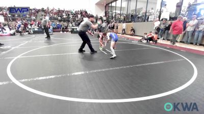 61 lbs Consolation - Oaklin Grace, Blackwell Wrestling Club vs Tanner Swopes, Newkirk Takedown Club