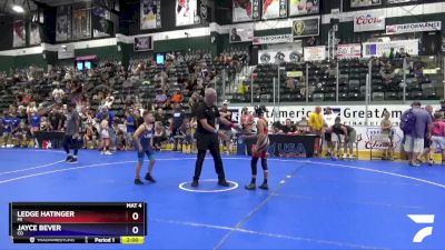 84 lbs Cons. Round 2 - Ledge Hatinger, MI vs Jayce Bever, CO