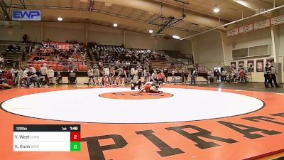 126 lbs Final - Vaughn West, Cushing High School vs Kade Runk, Sperry High School