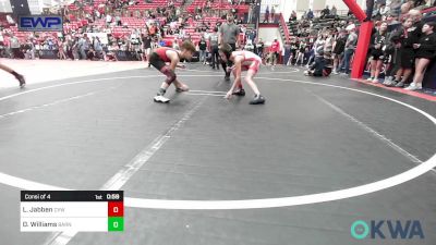 80 lbs Consi Of 4 - Logan Jabben, Caney Valley Wrestling vs Dallas Williams, Barnsdall Youth Wrestling