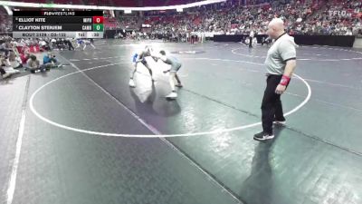 D3-132 lbs Cons. Round 1 - Elliot Kite, Mineral Point vs Clayton Stenjem, Cambridge