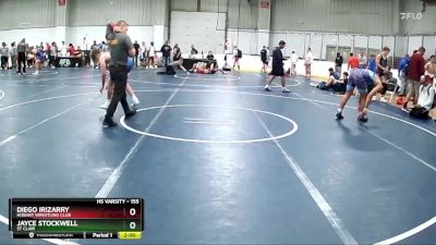 155 lbs Cons. Round 2 - Jayce Stockwell, St Clair vs Diego Irizarry, Hobart Wrestling Club