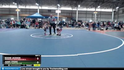 33-39 lbs Round 4 - Boone Jackson, Grangeville Youth Wrestling Cl vs Aiden Atkins, Homedale Wrestling Club