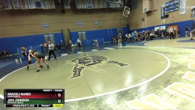 110lbs Cons. Round 5 - Jovi Johnson, Sprague (Girls) vs Araceli Nunez, Davis (Girls)