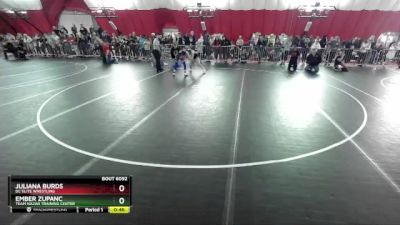 115 lbs 1st Place Match - Ember Zupanc, Team Nazar Training Center vs Juliana Burds, DC Elite Wrestling