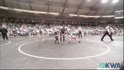 52 lbs Round Of 32 - Flynn Statler, Fort Gibson Youth Wrestling vs Jackson Fernandez, Cotton County Wrestling Club