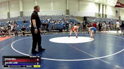 94 lbs Cons. Round 2 - Ethan Bell, IL vs Kolten Land, IN