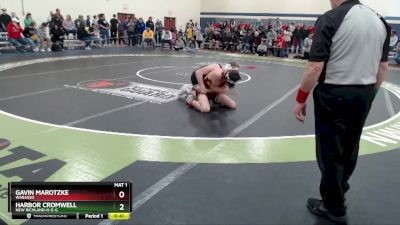 160 lbs Cons. Round 2 - Gavin Marotzke, Wabasso vs Harbor Cromwell, New Richland-H-E-G