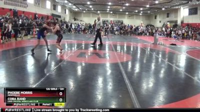 120 lbs Round 2 - Cora Rand, Lake Crystal Wrestling Club vs Phoebe Morris, Monticello