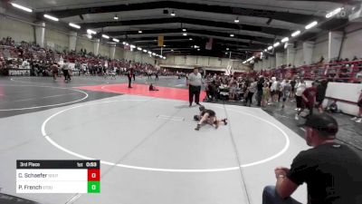 69 lbs 3rd Place - Coltyn Schaefer, Southwest Hammers vs Presley French, Stout Wr Acd