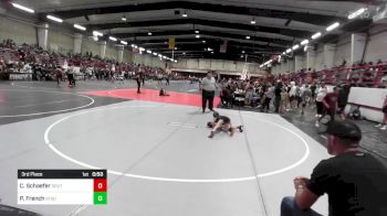 69 lbs 3rd Place - Coltyn Schaefer, Southwest Hammers vs Presley French, Stout Wr Acd