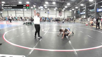 105 lbs Quarterfinal - Dominik Coleman, Team Lil SHUTTs - MS vs Nick Paeth, Woodshed Wrestling Club - MS