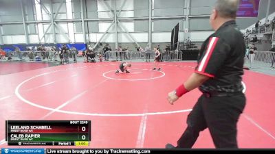 77 lbs Cons. Round 4 - Caleb Rapier, Priest River WC vs Leeland Schabell, Priest River WC