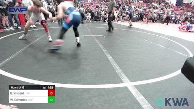 110 lbs Round Of 16 - Gage Vincent, Lions Wrestling Academy vs Wyatt Edmonds, Caney Valley Wrestling