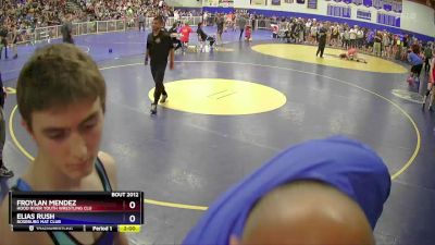 144 lbs Champ. Round 1 - Froylan Mendez, Hood River Youth Wrestling Clu vs Elias Rush, Roseburg Mat Club