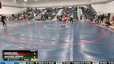 114 lbs Round 5 - Carson Crow, Dripping Springs (Girls) vs Kristanna Lefebvre, Katy Cinco Ranch (Girls)