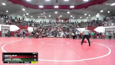 132 lbs Cons. Round 3 - Gabriel Sherrell, New Castle Youth Wrestling vs Griffin Ablin, Crown Point