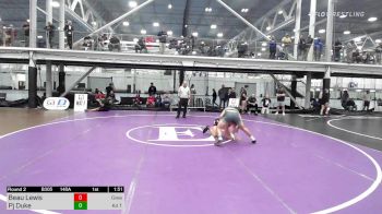140A lbs Rr Rnd 2 - Beau Lewis, Great Bridge High School vs Pj Duke, Kd Training Center
