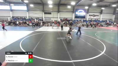 54 lbs Consi Of 8 #1 - Hank Porter, Mogollon vs Victoria Medina, Bear WC