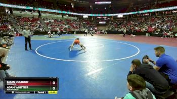 D1-150 lbs Cons. Round 1 - Kolin DeGroot, Kaukauna vs Adam Whittier, Mukwonago