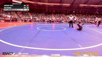 58 lbs Round Of 16 - Amazin` Hall, Roundtree Wrestling Academy vs Kai Burns, Minion Training Center