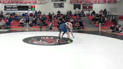 190 lbs Quarterfinal - Brody Smith, Mt. Anthony Union vs Zane Cooper, Randolph