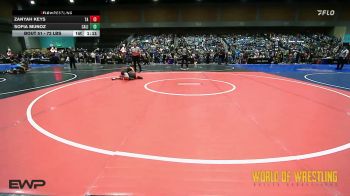 72 lbs Semifinal - Zanyah Keys, Team Aggression vs Sofia Munoz, California Grapplers