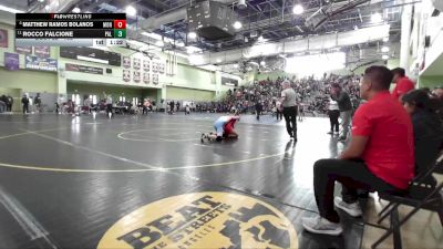 132 lbs Champ. Round 1 - Rocco Falcione, Palisades vs Matthew Ramos Bolanos, MONROE