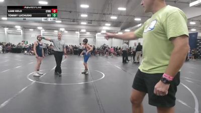 98 lbs Round 8 (10 Team) - Tommy Luchuski, New England Gold vs Liam Kelo, CTWHALE Green